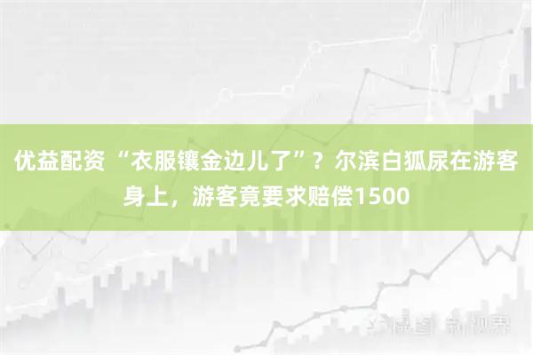 优益配资 “衣服镶金边儿了”？尔滨白狐尿在游客身上，游客竟要求赔偿1500