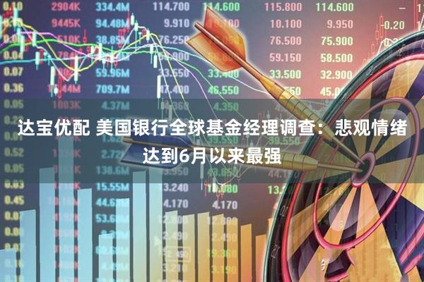 达宝优配 美国银行全球基金经理调查：悲观情绪达到6月以来最强